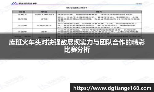 库班火车头对决强敌展现实力与团队合作的精彩比赛分析